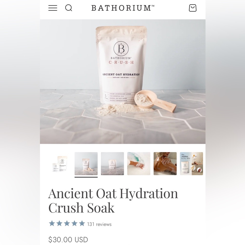 Ancient Oat Hydration Crush Soak - White